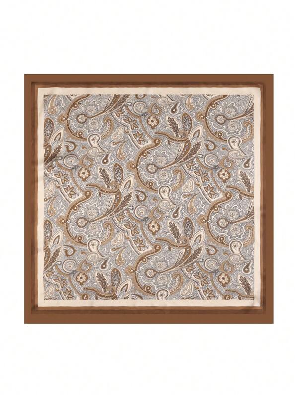 1pc 70*70cm Retro Paisley Printed Square Towel Beach Cover Up Sarong Soft Lightweight Classic Fashion Multi-Functional Scarf Tie Belt Handbags Evening Dresses Party Travel Office Wedding Evening Dresses Gift