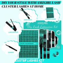 Lash Extension Kit,DIY Eyelash Clusters Kit 168Pcs With Lash Bond And Seal Glue Waterproof,Eyelashes Remover For Lash Cluster Extensions Kit For Beginner,Lashes Applicator Tool