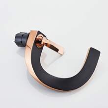 Grifo de baño moderno, grifo de lavabo de cobre estilo hotel de lujo, núcleo de válvula de cerámica, instalación de un solo orificio, diseño que ahorra agua. - Oro rosa negro - Ver 5