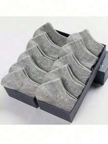 4pcs/5pcs/12pcs Pack Comfortable Ankle Socks, Set Of Regular Ankle Socks, Women Sock Packs With Lettered Jacquard Ribbing - Multicolor - View 5