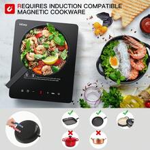 MAXPOWER IsEasy Single Induction Cooker 2100W Portable Induction Hob With Slim Black Crystal Panel Body, Induction Plate With 9 Power Levels Setting, Max & Min Function, 8-Hours Timer, Lock (WQ-8030) - UK Plug(220-240V) - View 7