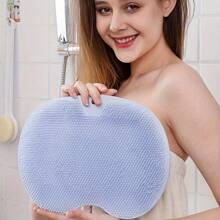 1 pièce Tapis de massage en silicone pour le bain avec ventouse - Grattoir texturé antidérapant pour le dos et les pieds, accessoire de douche exfoliant pour la détente et le nettoyage. Grattoir de dos en silicone, ventouse antidérapante, brosse de massage exfoliante. Outil de douche/bain adaptable. Rentrée des classes