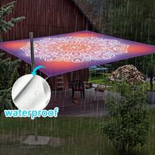 1pc Gradient Floral Pattern Digital Printing On Polyester Fiber Material Outdoor Multi-Purpose Sunshade Suitable For Camping, Picnic, Beach Use
