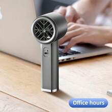New Portable Handheld Bladeless Fan - Adjustable & Rechargeable Mini Personal Fan With LED Display, High-Speed Turbo Engine, USB Charging, Ergonomic Design For Travel & Outdoor Use