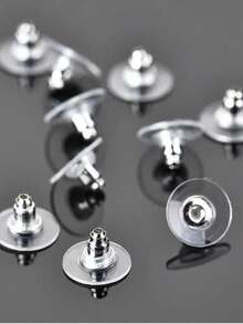 50条耳环带含耳垫和绑带，适合挂耳钉、鱼钩、耳环带、替换带、手袋替换带，适合较重的耳环 - 白色 - 查看 9