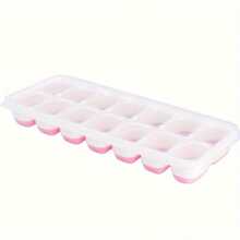 4 Piece Silicone Ice Cube Trays With Lid, Ice Cube Mould, LFGB Certified – , Square Ice Cube Trays Easy To Remove (1 Green+1 Blue+1 Pink+1 Yellow)