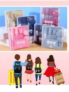 6pcs/Set Travel Bottles Spray Bottle Lotion Empty Shampoo Bottle Mini Bottle Face Cream Transparent Container Travel Essentials Travel Bottles Suit Spray Bottle Cosmetic Lotion Bottle Small Spraying Pot Plastic Bottle Spray Bottle Pressing Bottle