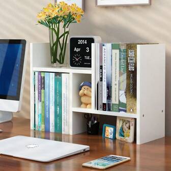 Adjustable Wooden Display Rack, Desktop Organizer, Office Storage Rack - Freestyle Double-Layer H-Shaped Display, Suitable For Home Use And Office Desks.