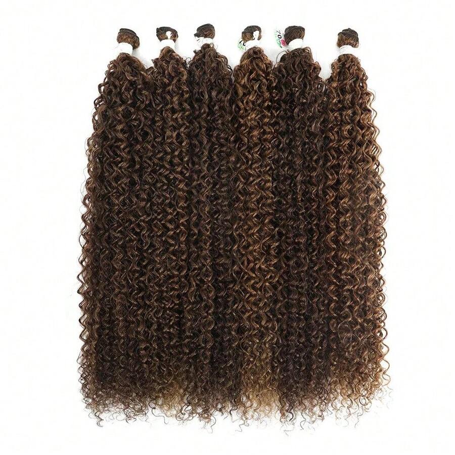 28 pulgadas 3 paquetes/100g Extensiones de cabello sintético ondulado suelto sin costuras, ondulado natural ombre rubio, resistente al calor para uso diario, vacaciones, fiestas, viajes - Multicolor - Ver 1