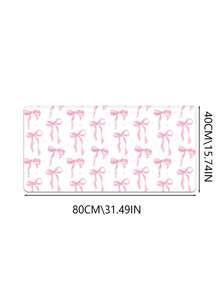 Queen Pink Bow Mouse Pad Kawaii Mouse Pad Academic Fashion Computer Desk Pad Is Suitable For Laptop Non-Slip Rubber Base Pad Office Accessories Decorative Edge Lock Edge Desk Pad