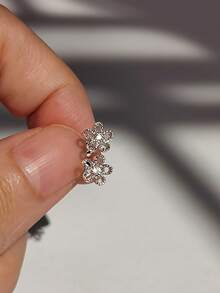 2pcs New Mini Flower Stud Earrings For Women, Everyday Wear Valentines,Mom,Mother,Mother's Day,Gift - Flowers - View 6