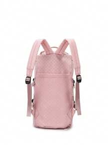 Spacious Solid Color Sports Backpack - Durable And Fashionable Travel Storage - Portable, Multifunctional And Unisex, Square Pattern Design, Suitable For Gym, Travel And Daily Use Bag For School School Accessories School Stuff