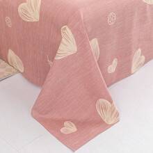 1pc Bedsheet, Soft & Comfortable Mattress Protector, Valentine's Day Gift Bedsheet, Kids Cartoon Love Geometric Bedsheet, Heart Pattern Bedding Set, Home Decor, For Double, King, Queen Size Beds, Mother's Day Gift, Machine Washable