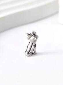 1pc Simple Unique 925 Sterling Silver Little Chihuahua Charm DIY Women Fine Jewelry Gift