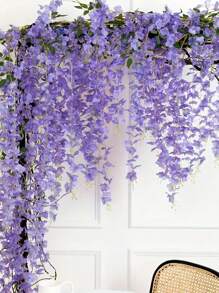 3/6/12 piezas Racimos de Flores Colgantes de Glicinia Púrpura a Granel, Vid Artificial de Glicinia Colgante, Guirnalda de Flores de Seda para Fiesta, Boda, Jardín, Decoración del Hogar, Día de San Valentín, Regalo, Cumpleaños, Graduación