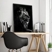 1 pieza /Set de 3 Pósteres de arte de pared con opción de marco, animales vintage, póster vintage de león, póster vintage para habitación, bar, cafetería, decoración de habitación linda sin marco/con marco de lienzo