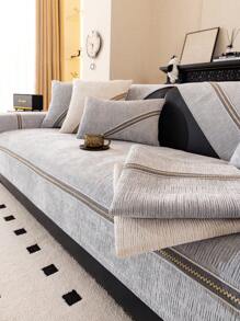 1pc All Season Sofa Cover Cushion, Modern Simple Anti-Slip Sofa Seat Pad, Dust-Proof Washable Sofa Blanket, Light Gray Soft Fading Resistant Bedroom Decor Pet Friendly Slipcover, Fit For Corner Sofa, Bedroom, Office, Living Room Combination Furniture, L-Shaped Sofa And 1/2/3/4 Seater