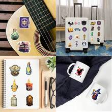 50Pcs Witchy Stickers Fantasy Stickers Magic Stickers Cryptid Stickers Whimsical Stickers Astrology Stickers Dark Academia Stickers Vinyl Waterproof Stickers Aesthetic Laptop Sticker Pack Skateboard Stickers Water Bottle Stickers Notebook Stickers