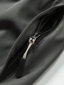 男士夏季轻便速干短裤，纯色拉链口袋休闲运动沙滩裤，亲肤舒适