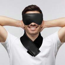 Gel Eye Mask And Neck Ice Pack, Head And Neck Ice Pack, Neck Cooler, Ice Gel Headband, Cold And Hot Compress Pack, Perfectly Smooth And Completely Shading, With Elastic Band And Adhesive Band, Which Can Be Heated And Frozen By Microwave - Black - View 2