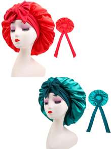 3/2/1pc Silk Bonnet For Sleeping Women ,Luxurious Satin Silky Bonnet With Adjustable Tie,Hair Accessories For Women,Head Scarf For Women's Hair,Hair Care, And Shower Luxurious Satin & Silk Bonnet For Sleeping - Adjustable Comfort Fit With Tie Band - Unisex Night Hair Protection For Men & Women