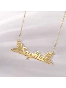 1 Peça Colar Personalizado de Borboleta em Aço Inoxidável Dourado - Elegante e Fofo Pingente Personalizado com Corrente Delicada, Adequado para Uso Diário e Ocasiões, Presente Personalizado | Pingente Personalizado | Design Requintado, Decoração de Borboleta