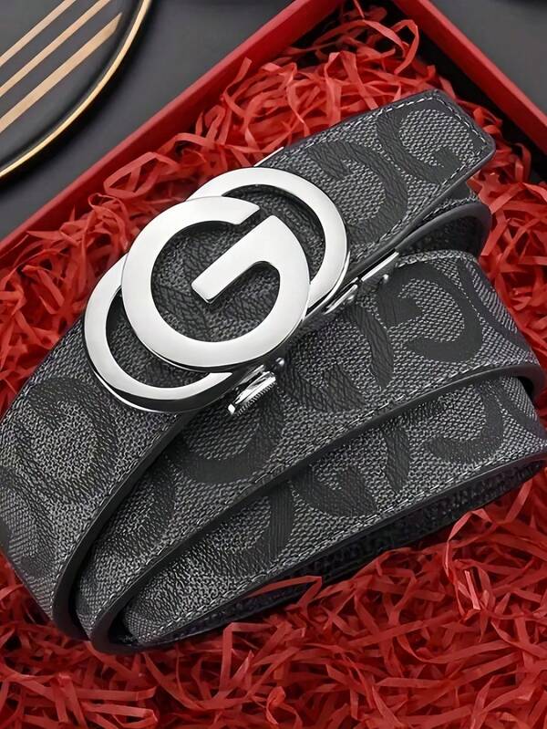 1 pieza Cinturón de moda para hombre con hebilla de metal, diseño versátil adecuado para esposo, hombre, familiares, para la vida diaria y ocasiones formales, material de cuero auténtico, hebilla de metal casual, de negocios, novio, esposo, padre, regalo para hombres, uso diario, moda, adolescente, al aire libre, vacaciones, atlético, viaje, calle, bohemio, otoño vintage, otoño, Halloween, accesorios de otoño-invierno, adecuado para adolescentes, jóvenes, hombres, casual, al aire libre, atlético, vacaciones, regalos de graduación, cumpleaños, uso diario