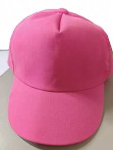 1顶婴儿/幼儿纯色可调节棒球帽，男女通用，适合户外、旅行、海滩等场合 - 多色 - 查看 9