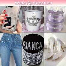 650 Pcs Rhinestone Stickers,Hair Gems Stick On, Clear Bling Face Rhinestones Diamond Stickers For Hair Face Makeup Clothes Shoes DIY Crafts(Halloween,Costume PartyParty Dress Up, FestivalRole-Playing Headband.Trick-Or-Treat) - Multicolor - View 7