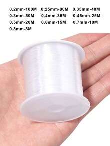 0.2-0.8mm Beading Thread, Transparent Non-Elastic Nylon Cord, Wholesale Jewelry Making Supplies