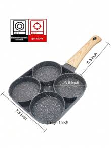 1pc Egg Frying Pan, Non Stick Pancake Frying Pan, Granite Egg Frying Pan With Heat-Resistant And Cooking Handle, Multifunctional Breakfast Frying Pan, Suitable For Gas Stoves And Induction Cookers