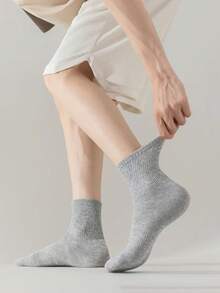 1/2/5/8/10/20/30 双女士黑色、白色、灰色纯色舒适百搭袜子，适合节日、运动、休闲、商务和日常穿着，全年可用颜色组合，秋季 - 彩色 - 查看 8