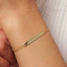 Brățară cu bară de aur, brățară cu bară personalizată, brățară cu nume personalizată, brățară gravată pentru femei, brățară a prieteniei, cadou de Ziua Mamei