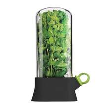 香草保存器，冰箱香草保鲜盒，冰箱香菜容器，香草保存盒，香菜、欧芹、芦笋新鲜香草保鲜盒，可保存蔬菜 2-3 周 - 彩色 - 查看 12