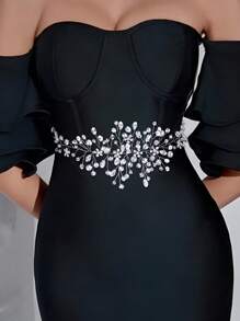 1 Stück handgefertigter Kristall Braut Gürtel, modischer luxuriöser Boho-Stil Taillengürtel, Hochzeitskleid Accessoire SH784