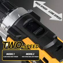 LYUWO 无绳电动工具，手持式钻头，带 LED 灯的手枪钻，两档调节，可顺时针和逆时针旋转，塑料盒配件齐全，易于钻孔和拧紧螺丝。搭配大容量电池，是居家和户外必备工具。 - 查看 6