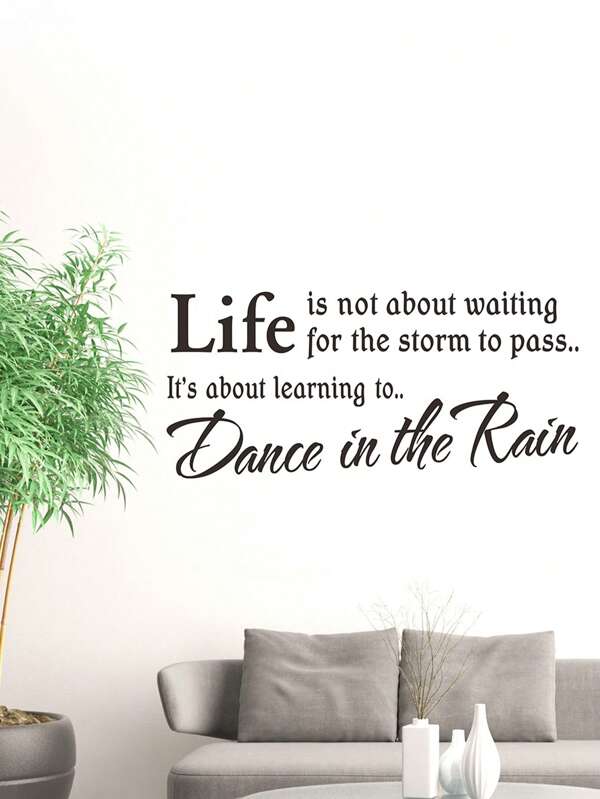 1pc Inspirational English Wall Stickers Waterproof PVC Stickers Self-Adhesive And Easy To Peel Suitable For Wall Decoration Bedroom Living Room Study Home Decoration Make Your Home Look Brand New Holiday Decoration Stickers Birthday Graduation Gifts Room Decor Personalized