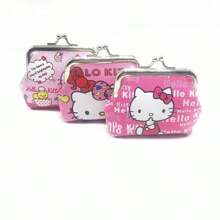 Sanrio 1 Stück [Hello Kitty Tasche] Sanrio Hello Kitty Damen Kurze Schmuck- und Lippenstift Aufbewahrungstasche | Neuer Muster Kleiner Münzbeutel mit KT Katze