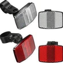 (عبوة من 2/4) أضواء تحذيرية خلفية لدراجة هوائية/جبلية أمامية وخلفية، عاكسات أمامية وخلفية، بدون بطاريات مضمّنة