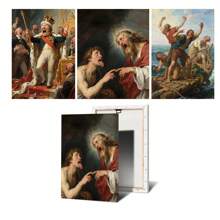 1pc Wall Arts Posters Optional Frame Vintage Classic Oil Painting Decorative Hanging Paintings, Many Characters, Decorative Oil Paintings.