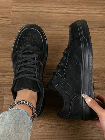 Baskets décontractées à talons bas, respirantes, de couleur blanche et violette, confortables et légères. Chaussures de marche stylées et polyvalentes pour l'extérieur et le skateboard