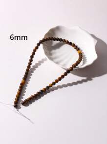 1pc 4/6/8/10mm Natural Tiger Eye Round Beads, Suitable Gift For Parents, DIY Material