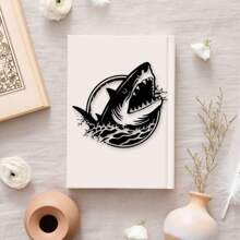 1 pièce de matrice de coupe en métal gris en forme de requin, modèle de sculpture sur papier pour la confection de cartes, le scrapbooking, les albums DIY et l'artisanat décoratif de découpe de métal
