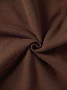 Conjunto mujer deportivo casual sudadera capucha estampado letras corte holgado manga larga otoño invierno uso diario exterior set de dos piezas - Marrón - Ver 7