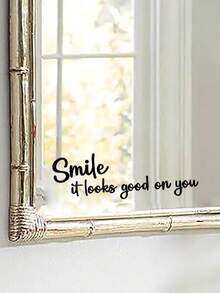Smile Waterproof Stickers Bathroom Mirror Make-Up Mirror Door Window Stickers - Multicolor - View 10
