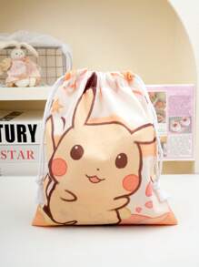 pokemon Pokemon Drawstring Pouch Featuring Pikachu And - Cute Storage Bag For Party Favors, Travel And Daily Use, Perfect For Fans