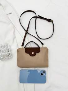 Nova Moda Bolsa Quadrada Pequena de Nylon para Mulheres, Sacola, Bolsa de Ombro Transversal