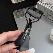 1 Peça Modelador de Cílios, Modelador de Cílios de Silicone Moderno em Formato de Coração com Pente, Ferramenta de Maquiagem para Ondular Cílios em Aço Inoxidável - Preto - Visão 2