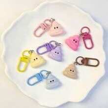 1/3/6 piezas Mini llavero con forma de excremento divertido, funda protectora anti-caída para mochila escolar