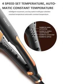SOKANY Ceramic Hair Straightener, 3-In-1, Wet & Dry Use, 4 Speed Settings, Up To 750°C, PTC Fast Heating, 360° Rotation. Suitable For Home And Salon. - UK Plug(220-240V) - View 4